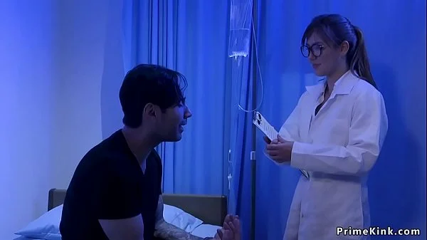 Mad patient anal fucks tied doctor