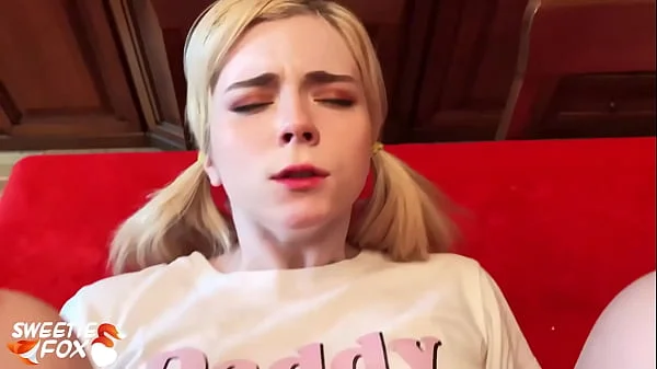 Horny Blonde Blowjob Dick and Hard Pussy Fuck - Cum in Mouth