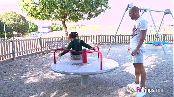 A day with petite Munequita Enfadada: From the park to her HARDCORE FUCK!