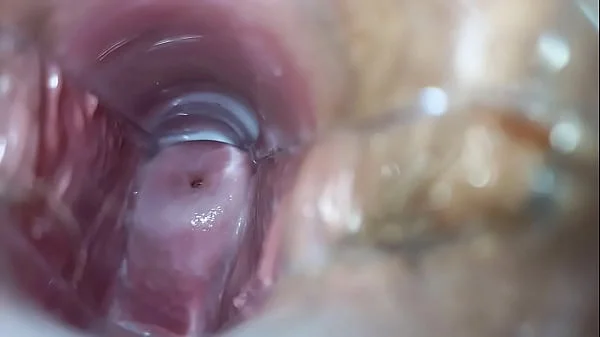Orgasm inside pussy close-up