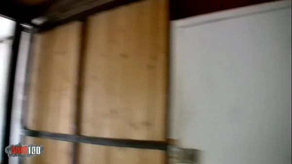 Skinny french blonde MILF fucked in the ass for money in the wharehouse