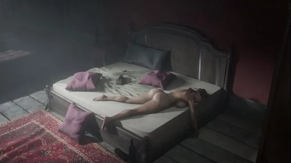 Two guests chose a busty woman for a threesome. Hot animation futanari double penetration
