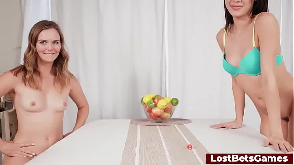 After winning a strip game, she was tied to the bed and made to cum