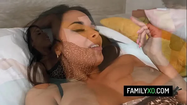 Busty stepsister Anissa Kate let's her stepbrother suck her tits and fuck her pussy