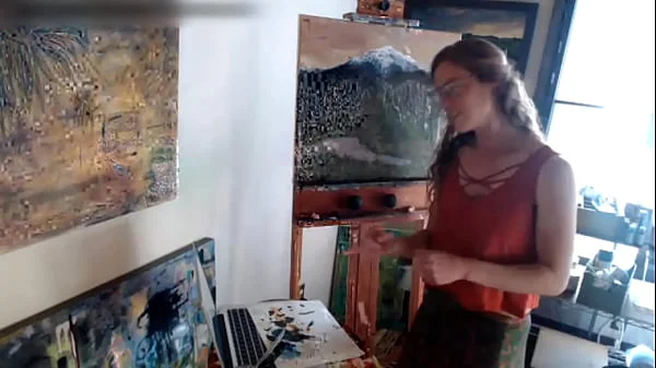 Twitch Streamer Flashing Boobs while Painting Art OH BOY!!!