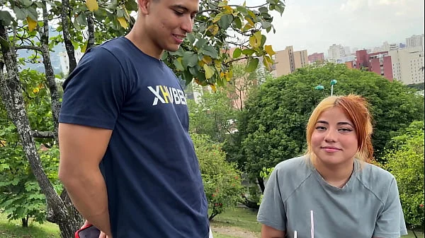 Stranger offers Celeste Alba money to fuck in outdoor park