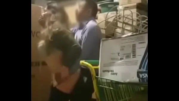 Quickie in store closet