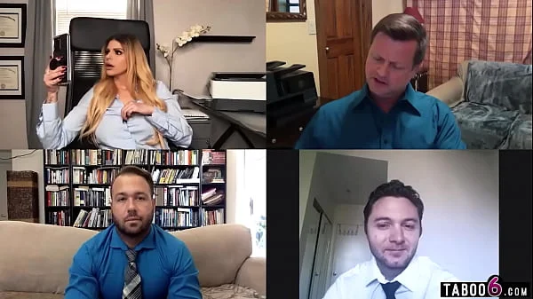 Huge tits employee Brooklyn Chase did not know it was a video chat