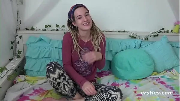 Maren Fondling Her Hairy Bush to Sweet Orgasm