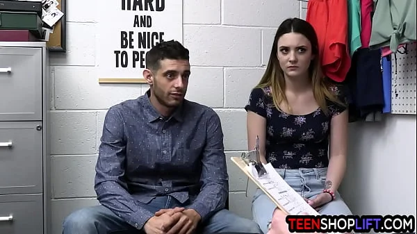 Credit card fraud had cop fucking his teen girlfriend Kinsley Kane and he had to watch