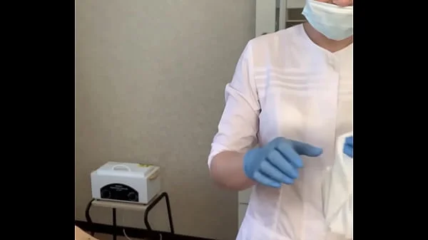 The patient CUM powerfully during the examination procedure in the doctor's hands