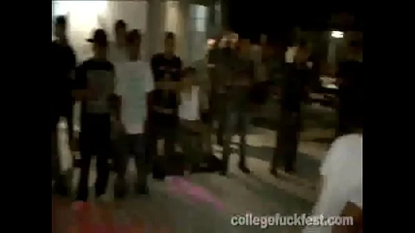 whore doggystyled at frat party