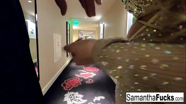 Sexy hotel room romp with Samantha Saint & Damon Dice