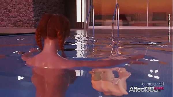 Personal futa trainer fucking her big tits client in a 3D animation