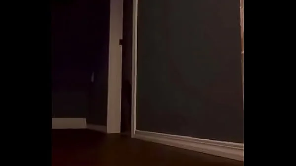Teen doing a handstand with nip slip